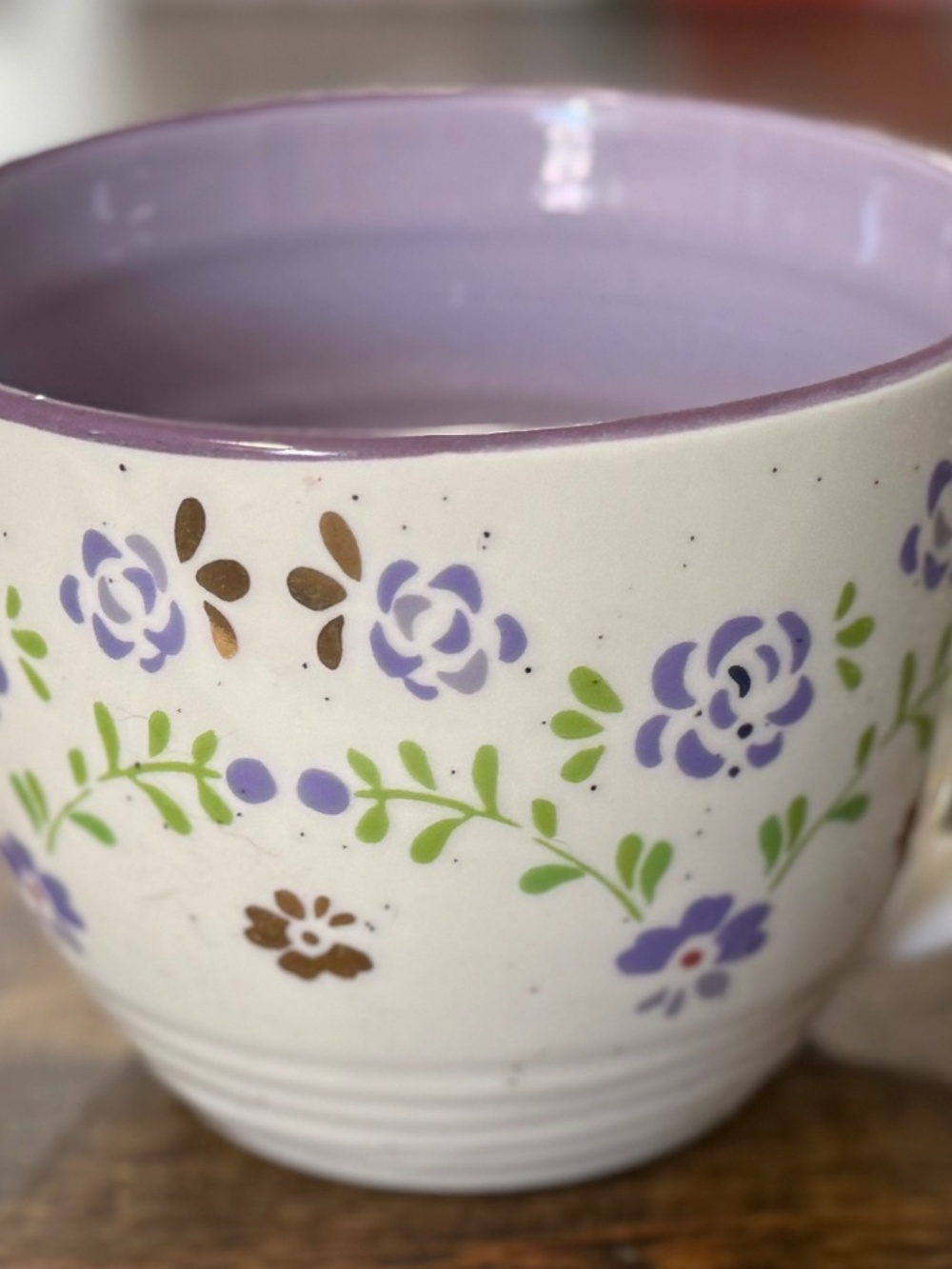 Big Lavender Floral Hot/cold Mug 16 Fl Oz